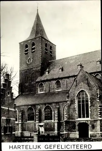 Ak Glückwunsch, Niederlande, Hartelijk Gefeliciteerd, Kirche