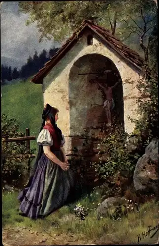 Künstler Ak Hoffmann, H., Schwarzwaldtrachten, Jesuskapelle