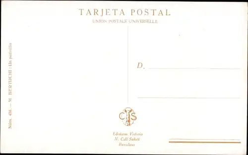 Künstler Ak Bertuchi, M., Un patinillo, Hauseingang in Spanien