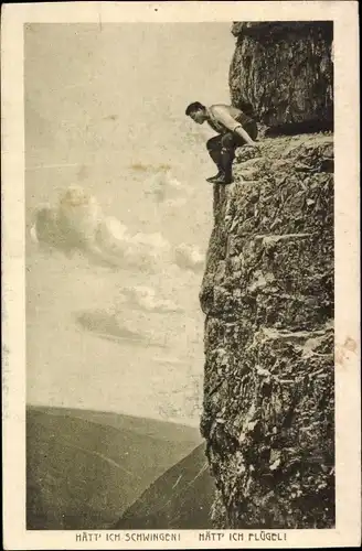 Ak Hätt ich Schwingen, hätt ich Flügel, Bergsteiger