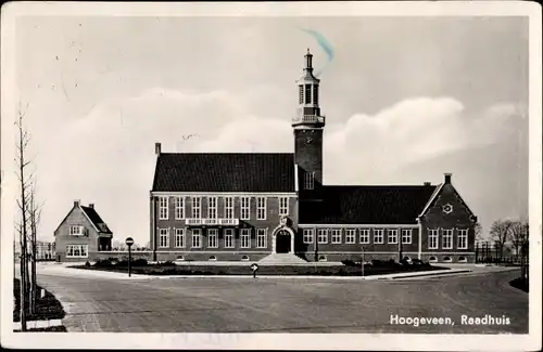 Ak Hoogeveen Drenthe, Raadhuis