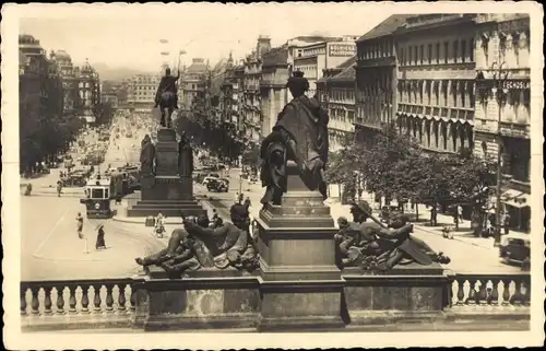 Ak Praha Prag Tschechien, Wenzelsplatz