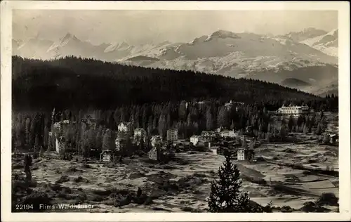 Ak Flims Kanton Graubünden Schweiz, Waldhäuser, Panorama