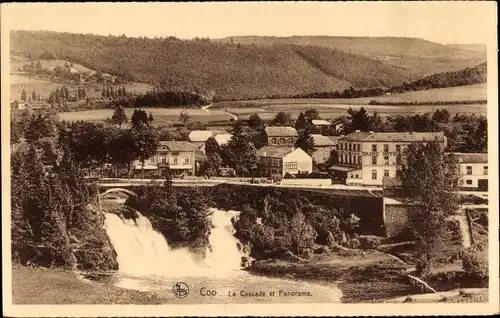 Ak Coo Stavelot Wallonien Lüttich, La Cascade et Panorama