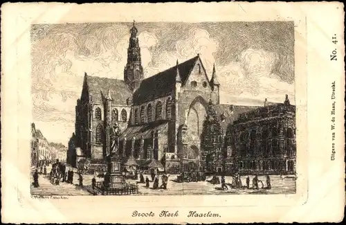 Künstler Ak Matthes, P., Haarlem Nordholland Niederlande, Groote Kerk