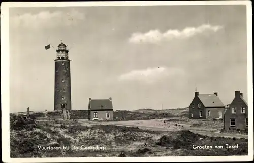 Ak Texel Nordholland Niederlande, Vuurtoren bij De Cocksdorp, Leuchtturm