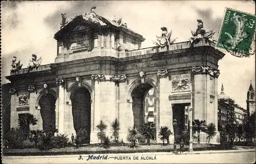 Ak Madrid Spanien, Puerta de Alcala