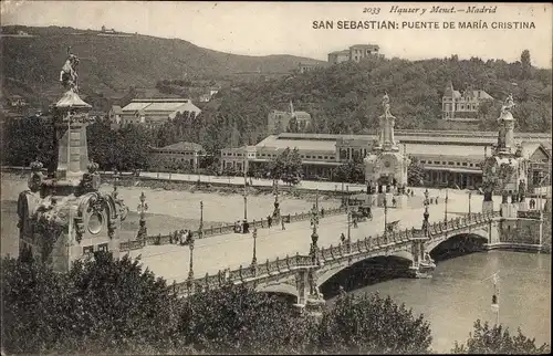Ak San Sebastian Baskenland, Puente de María Cristina