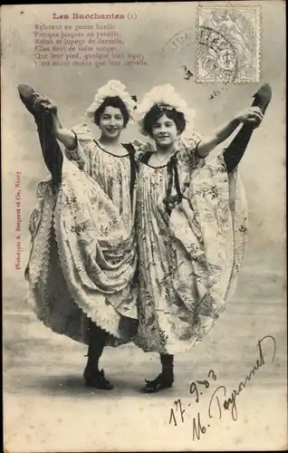 Ak Editions Bergeret, Les Bacchantes, Tänzerinnen