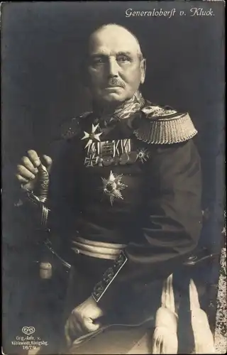 Ak Generaloberst von Kluck, Portrait in Uniform