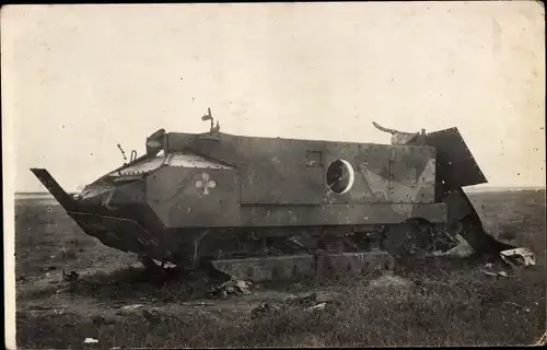 Foto Ak Franz. Panzer Auto, Tank, I. WK