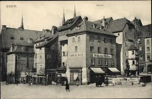 Ak Cheb Eger Region Karlsbad, Stöckl, Handlung Wilhelm Müller