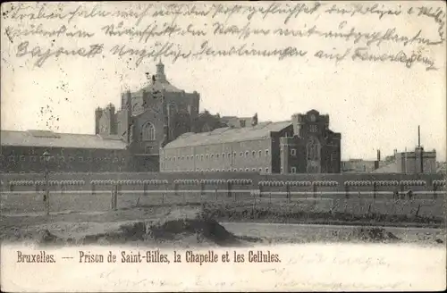 Ak Saint Gilles Sint Gillis Bruxelles Brüssel, Prison, la Chapelle et les Cellules