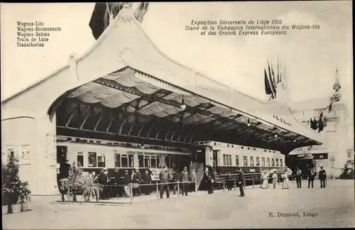Ak Liège Lüttich Wallonien, Exposition Universelle 1905, Wagons Salons