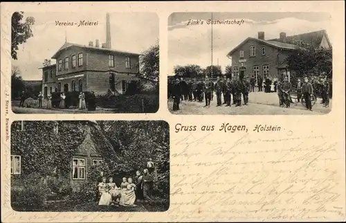 Ak Hagen in Holstein, Vereinsmeierei, Finks Gastwirtschaft