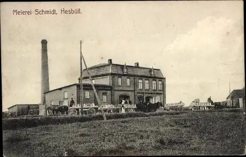 Ak Hesbüll Neukirchen in Nordfriesland, Meierei Schmidt