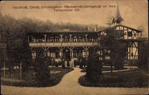 Ak Nöschenrode Wernigerode am Harz, Christl. Erholungsheim Harzfriede