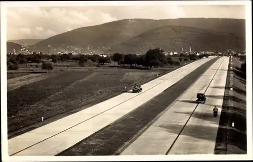 Ak Reichsautobahn Mannheim Heidelberg