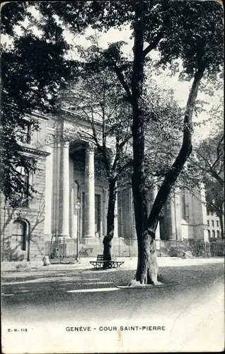 Ak Genève Genf Schweiz, Cour Saint Pierre