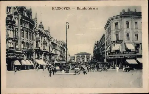 Ak Hannover in Niedersachsen, Bahnhofstraße, Stadt Kaffee