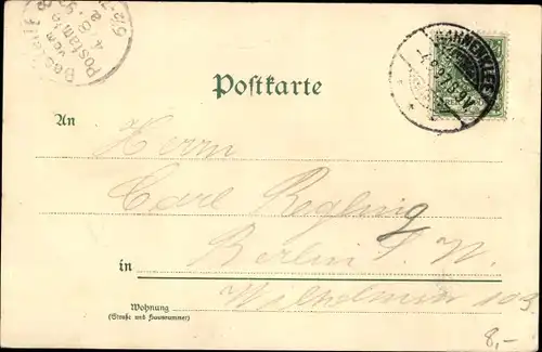 Litho Goslar Hahnenklee in Niedersachsen, Gasthaus Deutsches Haus