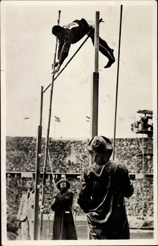 Ak Berlin Charlottenburg Westend, Olympische Spiele 1936, Stabhochspringer Meadows