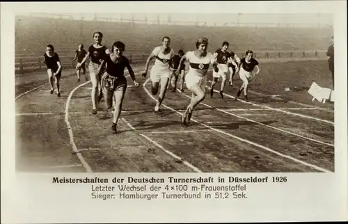 Foto Meisterschaften der Deutschen Turnerschaft in Düsseldorf 1926, Staffellauf