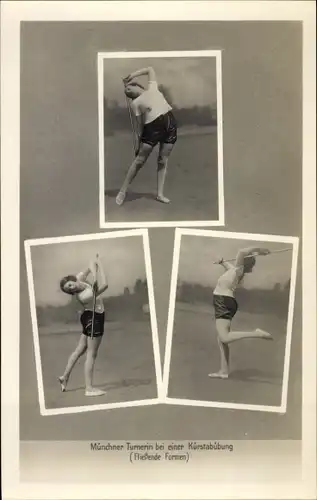 Foto Münchner Turnerin bei einer Kürstabübung