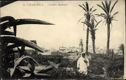 Ak Casablanca Marokko, Cimetiere Musulman