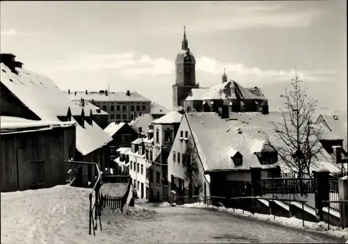 Ak Annaberg Buchholz Erzgebirge, Ort im Winter