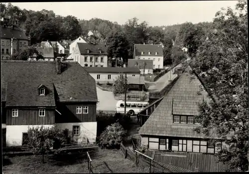 Ak Frohnau Annaberg Buchholz im Erzgebirge, Ortsansicht, Bus