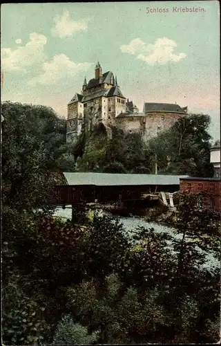 Ak Kriebstein Sachsen, Schloss Kriebstein