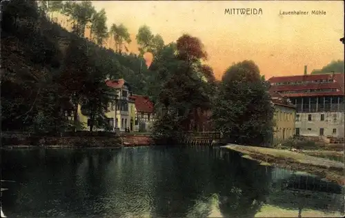 Ak Lauenhain Mittweida in Sachsen, Lauenhainer Mühle