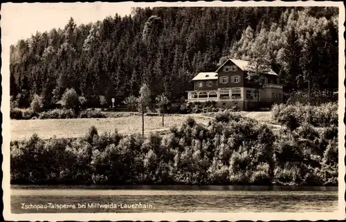 Ak Lauenhain Mittweida in Sachsen, Zschopau-Talsperre, Waldhaus Lauenhain