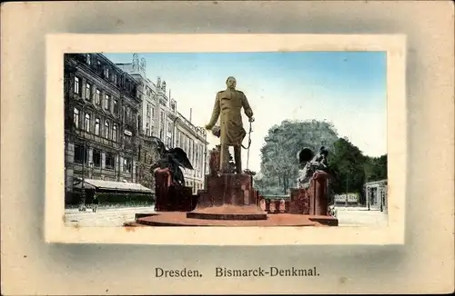 Ak Dresden Altstadt, Bismarck-Denkmal