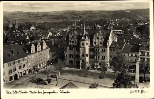 Ak Saalfeld an der Saale Thüringen, Markt mit Rathaus