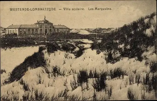 Ak Westende Lombartzyde Lombardsijde Middelkerke Westflandern, Villa scolaire Les Marcuvins