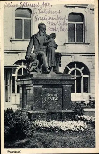 Ak Augsburg in Schwaben, Friedrich Hessing Denkmal, Eugen Boermel