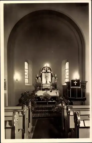 Ak Oberstdorf im Oberallgäu, Innenansicht Kirche