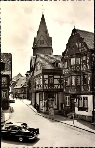 Ak Idstein im Taunus Hessen, König-Adolf-Platz mit Unionskirche