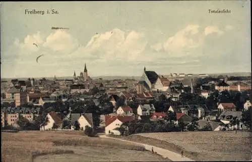 Ak Freiberg in Sachsen, Totalansicht