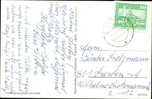 Ak Dresden Langebrück, Straßenansicht im Schnee