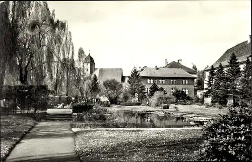 Ak Finsterwalde in der Niederlausitz, Schlosspark