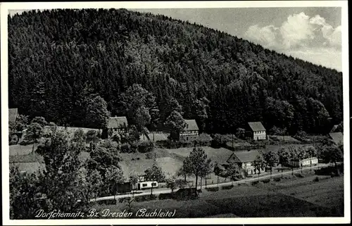 Ak Buchleite Dorfchemnitz bei Sayda Mittelsachsen, Panorama