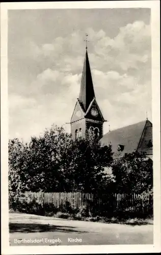 Ak Berthelsdorf Weißenborn im Erzgebirge, Kirche
