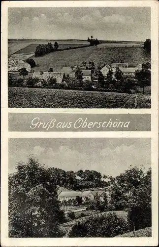 Ak Oberschöna in Sachsen, Panorama, Ortspartie