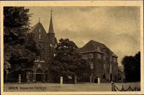 Ak Uden Nordbrabant, Kapel en College