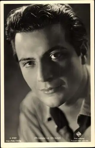 Ak Schauspieler Rossano Brazzi, Portrait