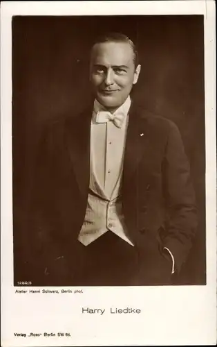 Ak Schauspieler Harry Liedtke, Fliege, Ross Verlag 1280/5