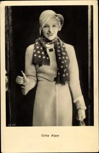 Ak Schauspielerin Gitta Alpar, Portrait